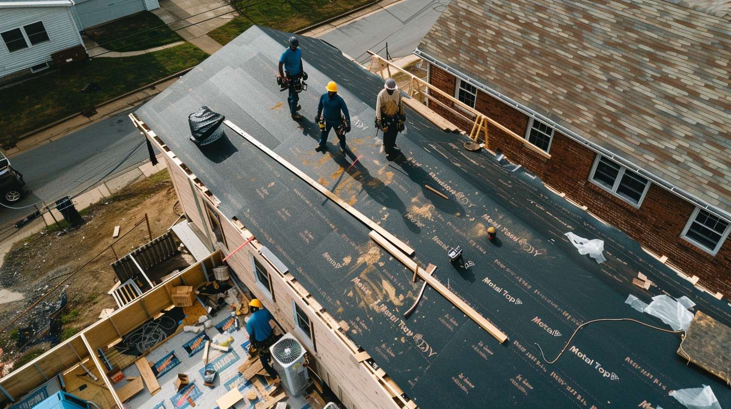 Metal roof installation on residential home in Astoria, Queens by family-owned contractors