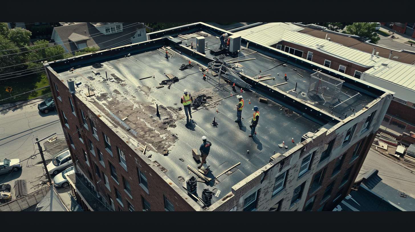 Professional roofer repairing shingles on a residential home in Astoria, Queens