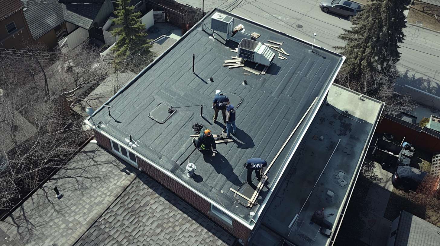 Licensed metal roofing contractor installing panels on residential home in Jamaica, Queens