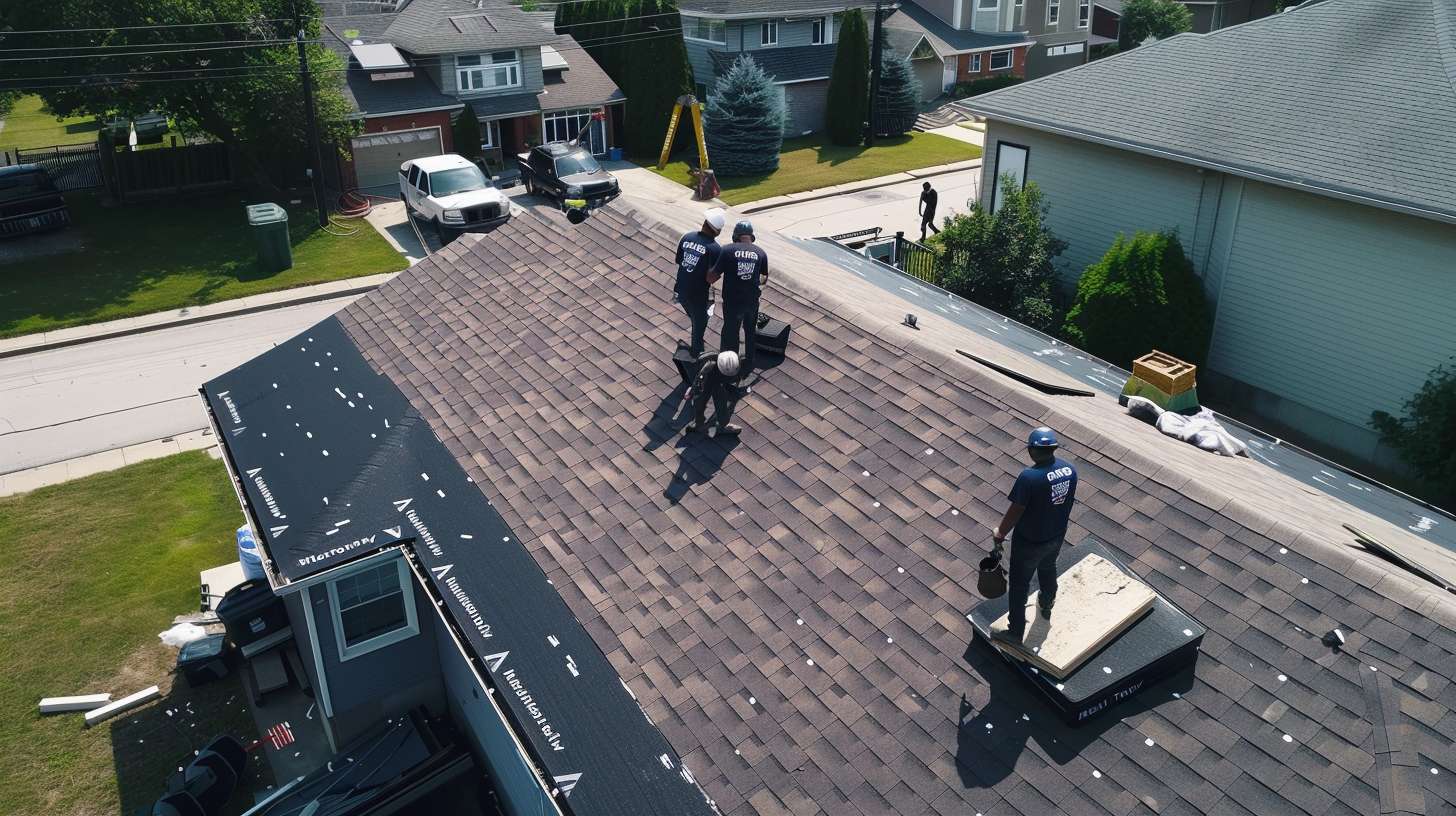 Professional roofer installing new shingles on a residential home in Astoria, Queens