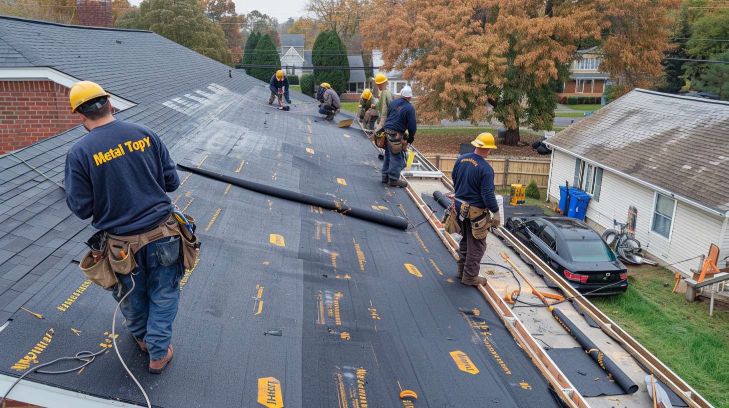 Professional roofer inspecting shingles on residential home in Astoria, Queens