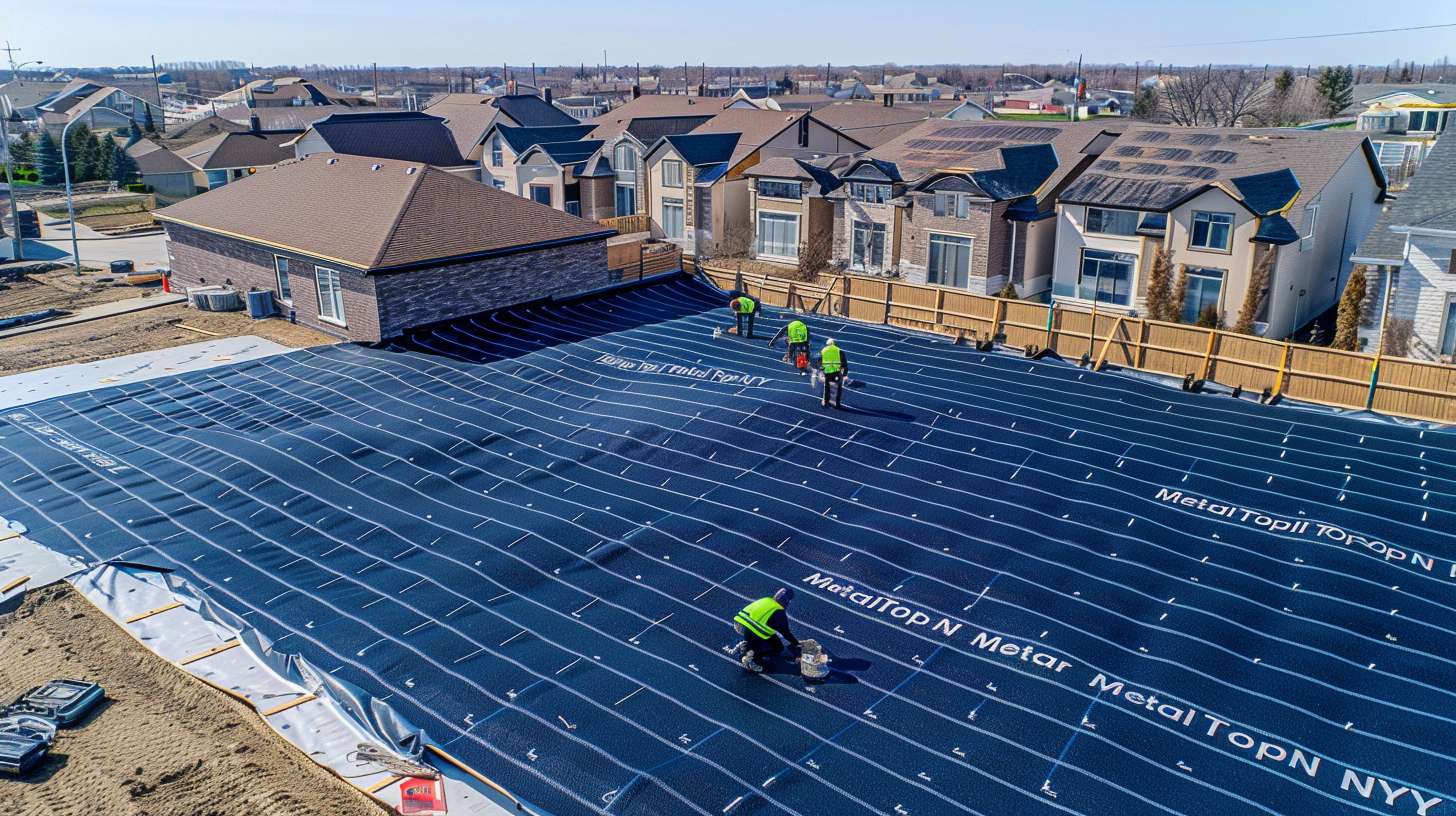 Roof restoration crew working on residential home in Flushing, Queens