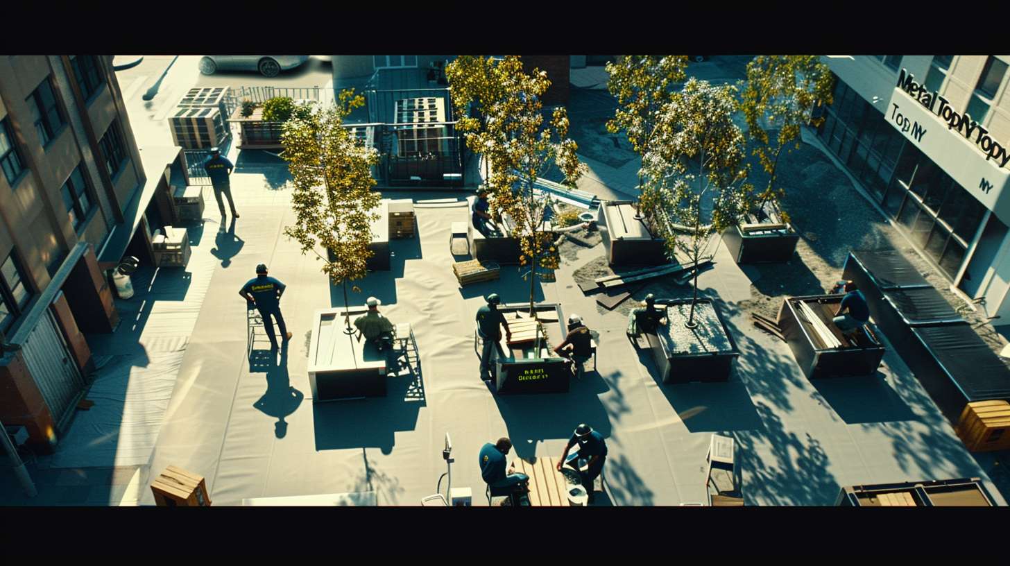 Roofer repairing shingles on residential roof in Jamaica, Queens