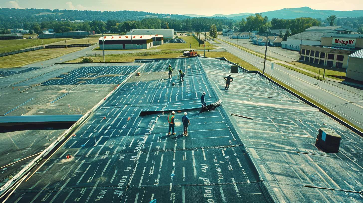 Professional roofer installing new shingles on residential home in Flushing, Queens