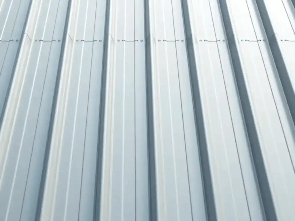 close up image of metal roofs